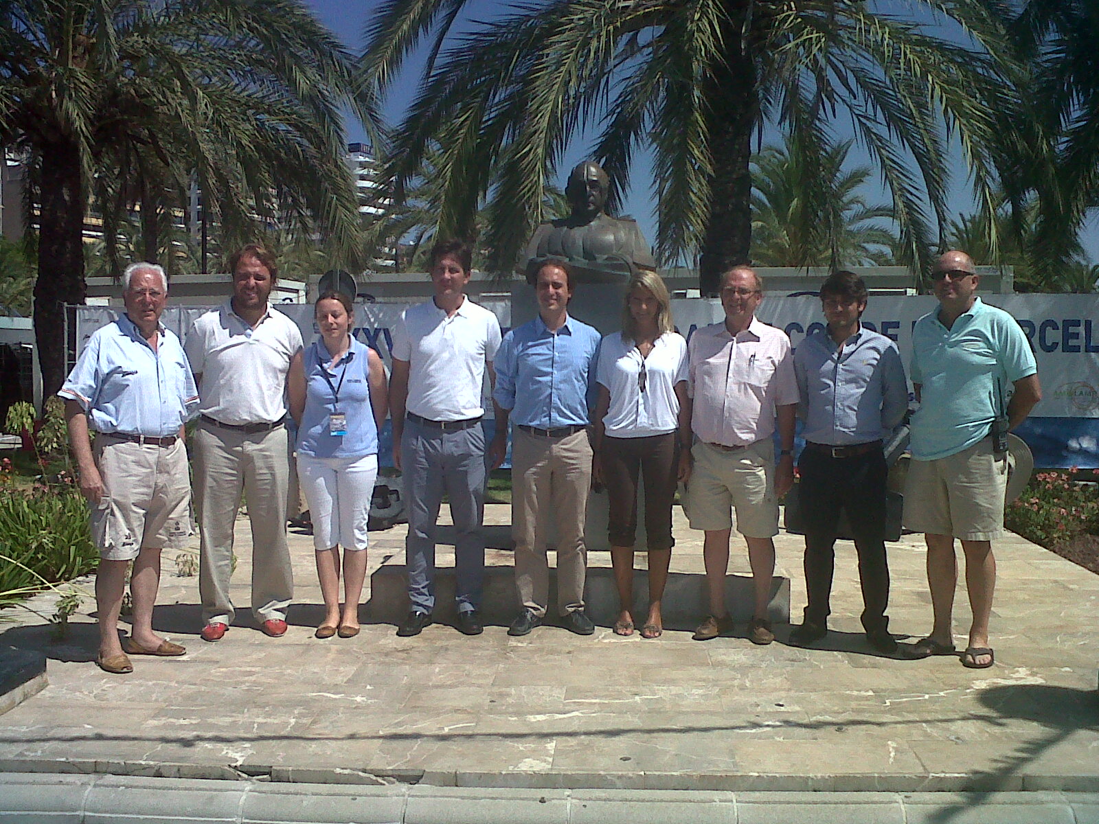 Los tenientes de alcalde de Turismo y Cultura y Deportes asisten a la salida de los barcos de la regata Trofeo Almirante Conde de Barcelona