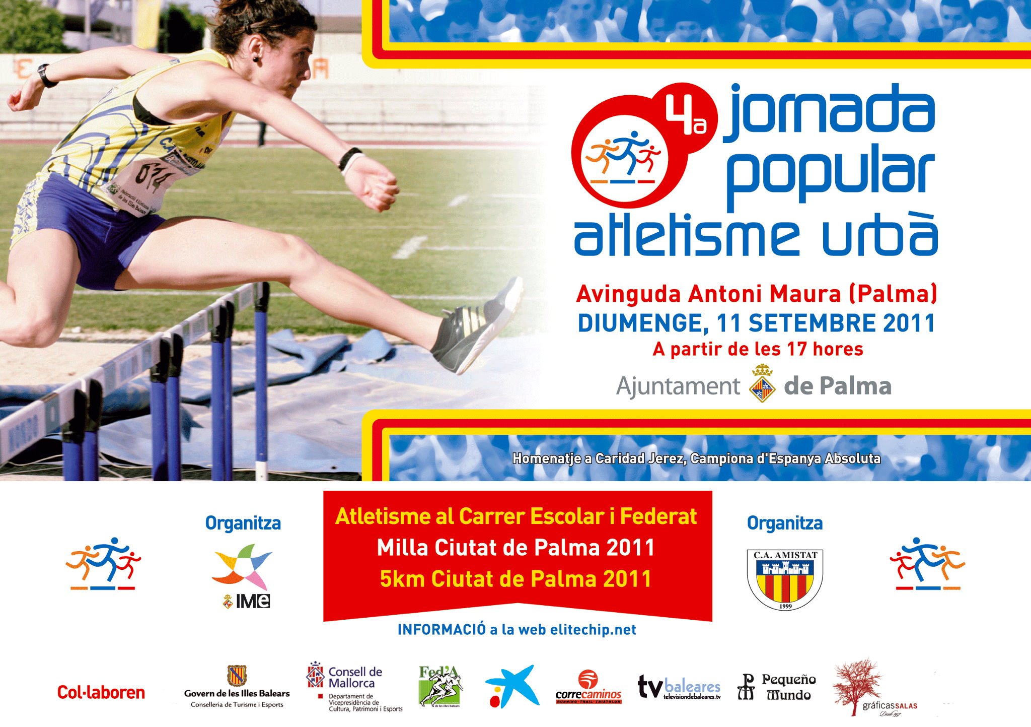 L'Institut Municipal de l'Esport i el Club Atletisme Amistat organitzen la IV Jornada Popular d'Atletisme Urbà