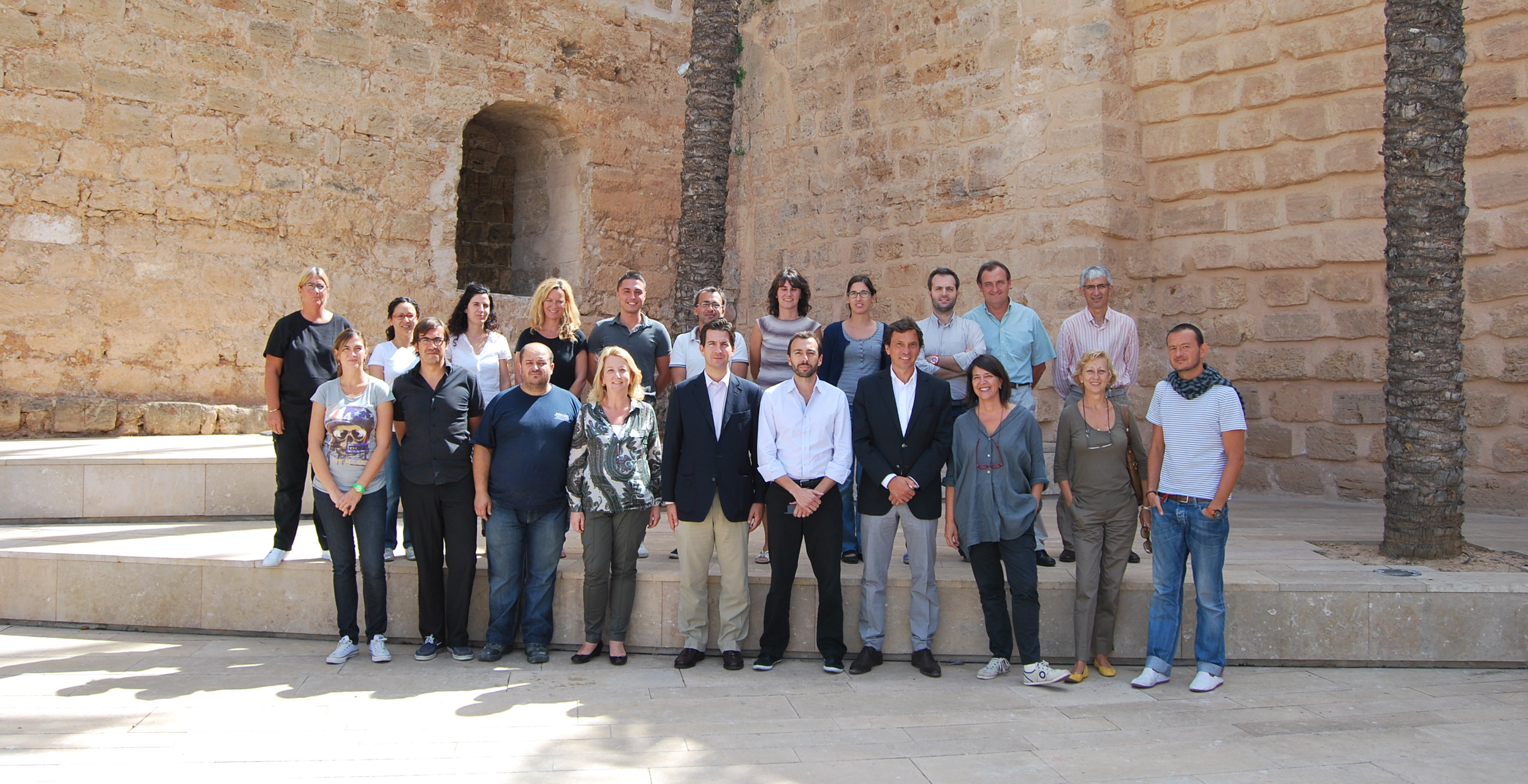 El batle visita els treballadors del Casal Solleric i del Museu Es Baluard